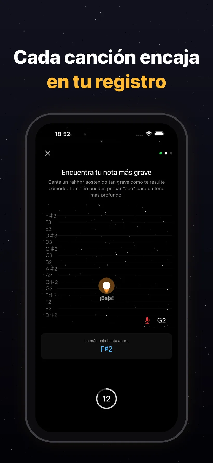 Calibración de voz — descubre tu tesitura