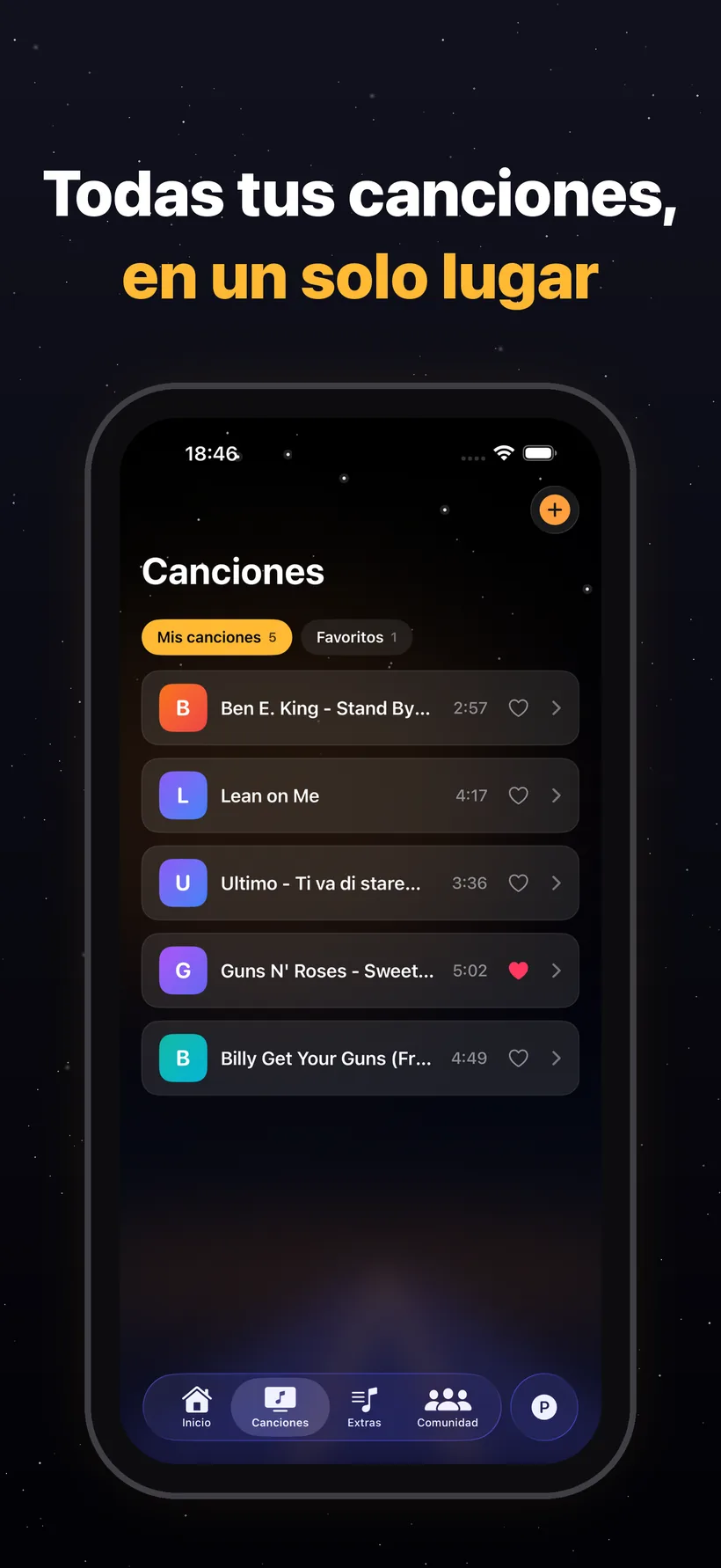 Biblioteca de canciones de PitchHighway — sube cualquier MP3