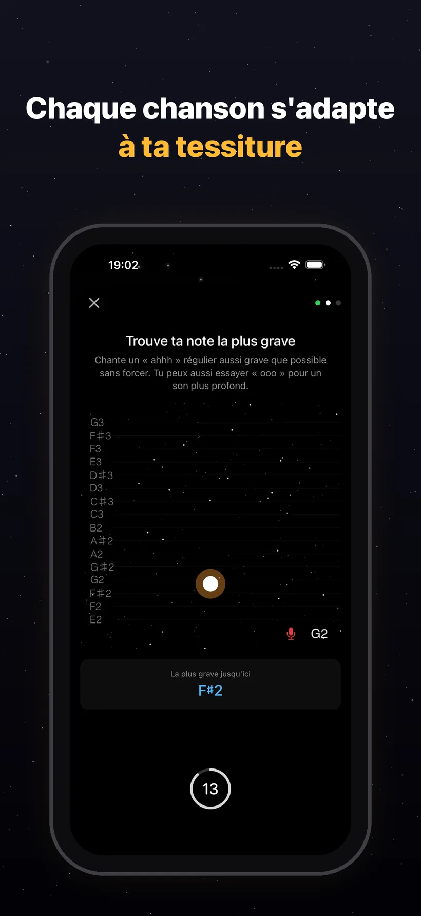 Calibration vocale — trouvez votre tessiture