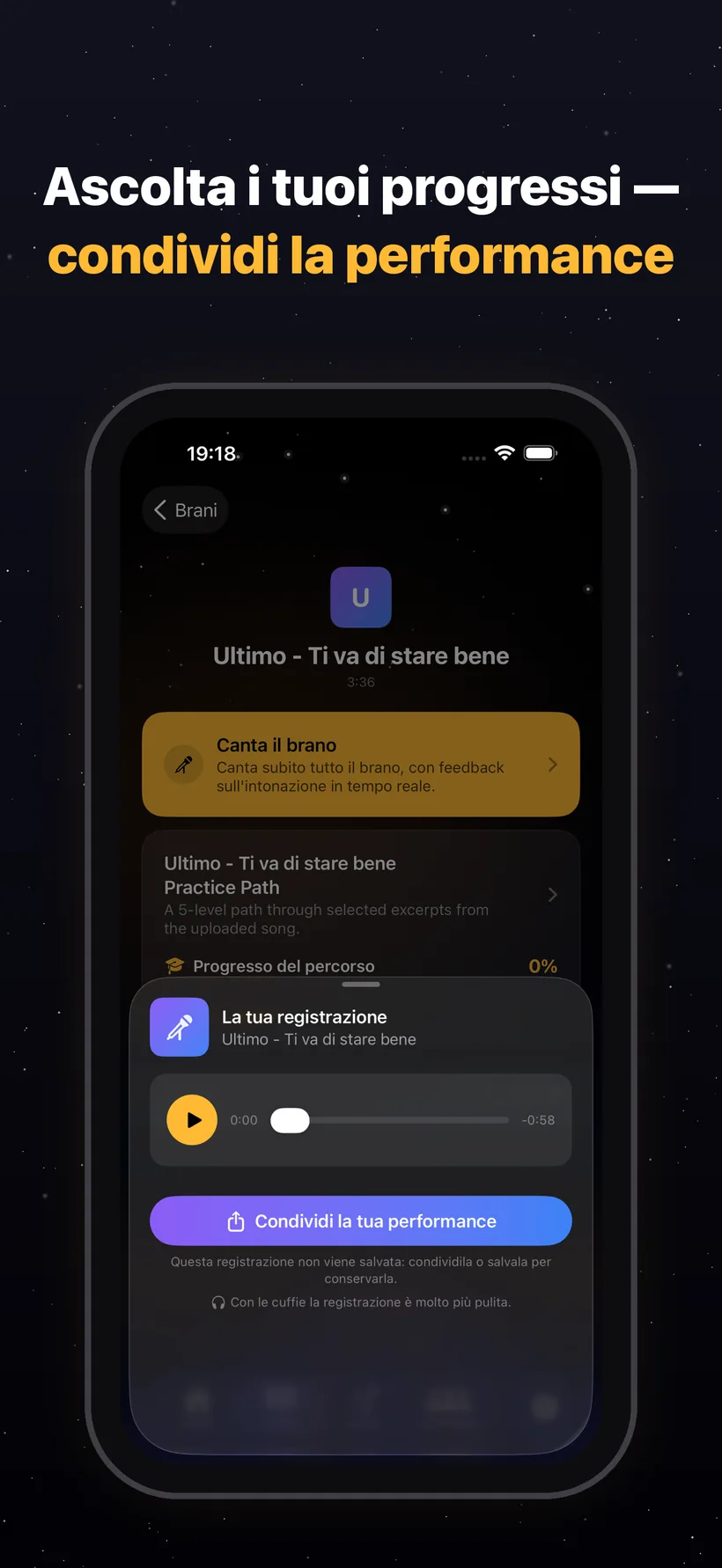 Risultato esercizio — stelle e punteggio