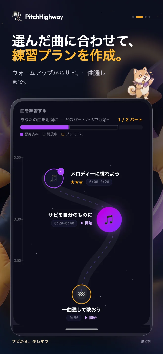 フレーズ練習から一曲通した歌唱までの練習プラン