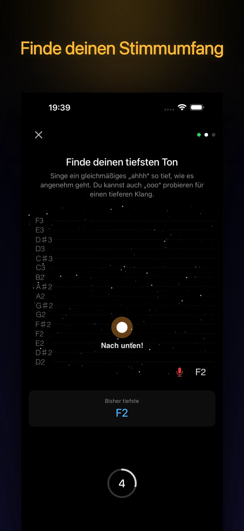Stimm-Kalibrierung – finde deinen Stimmumfang