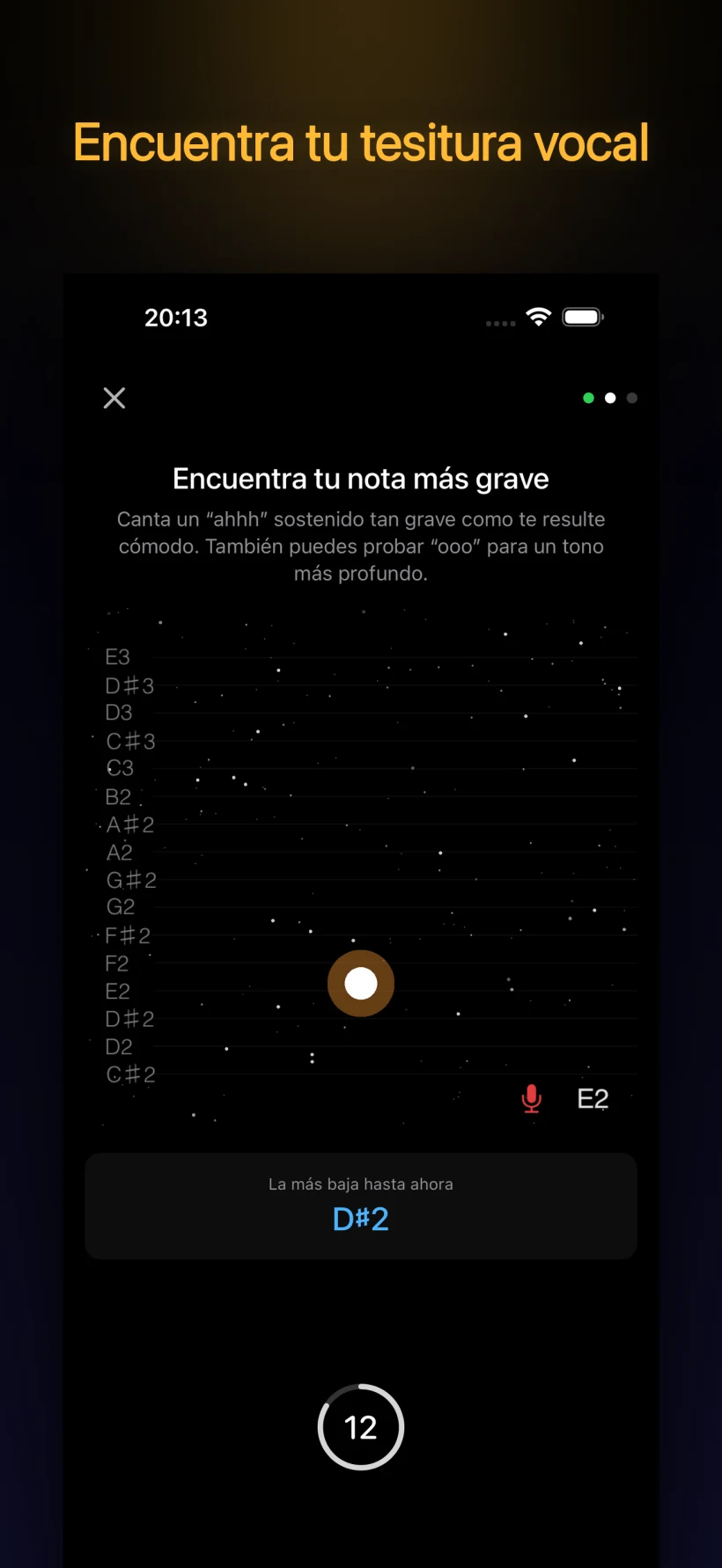 Calibración de voz — descubre tu tesitura