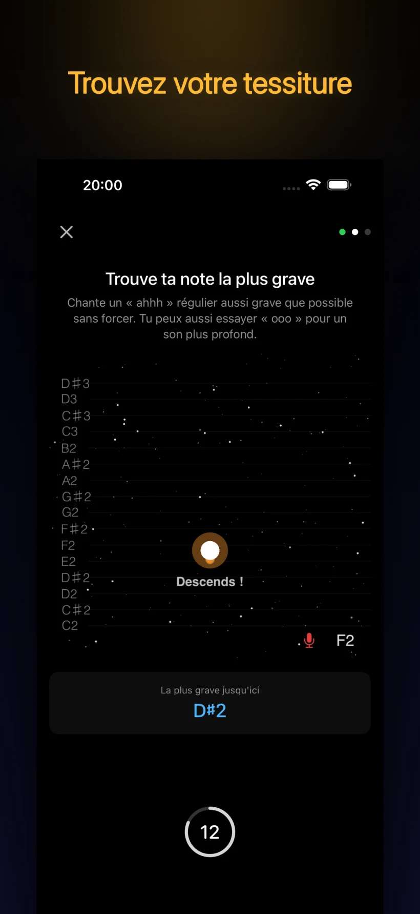 Calibration vocale — trouvez votre tessiture