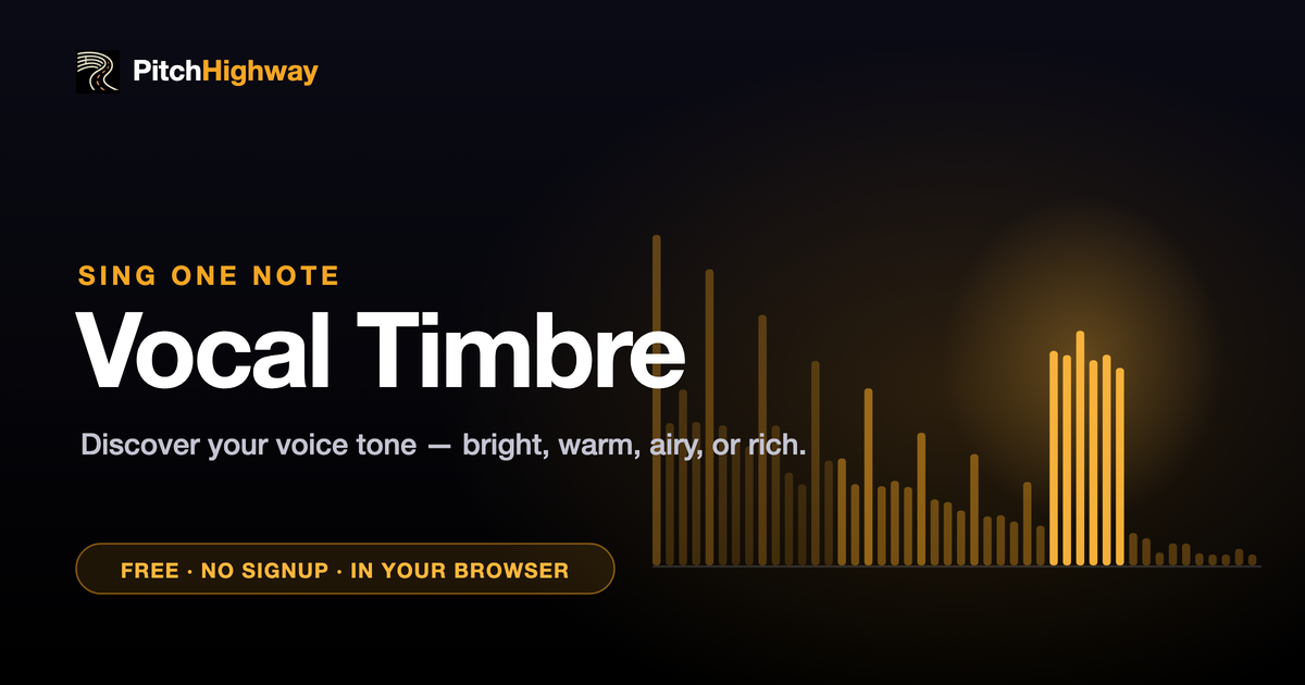 Free Vocal Timbre Test — What's Your Voice Tone? | PitchHighway